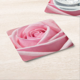 Weichrosa Rose Rechteckiger Pappuntersetzer