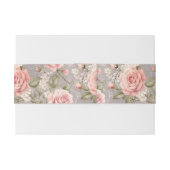 Weichrosa Rosen Einladungsbanderole (Rückseitenbeispiel)