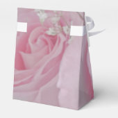 Weichrosa Rosen und Gipskraut Geschenkschachtel (Rückseite)