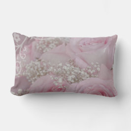 Weichrosa Rosen und Gipskraut Kissen