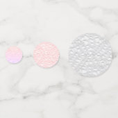 Weichrosa Rosen und Gipskraut Konfetti (Vorderseiten)