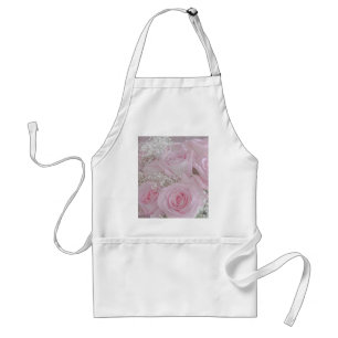 Weichrosa Rosen und Gipskraut Schürze