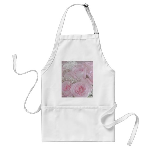 Weichrosa Rosen und Gipskraut Schürze (Vorne)