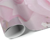 Weichrosa Rosen und Gipskraut-Umschlagpapier Geschenkpapier (Rolleneckpunkt)