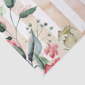 Weichrosa Rosenblume Vertikaler Streifen Decoupage Seidenpapier (Ausschnitt)