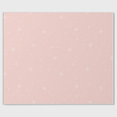 Weichrosa Schneeflockenmuster Geschenkpapier (Flach)