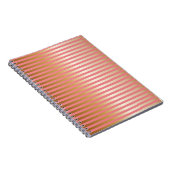 Weichrosa und goldene Traubenstreifen Notizblock (Rechte Seite)