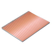 Weichrosa und goldene Traubenstreifen Notizblock (Linke Seite)