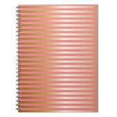 Weichrosa und goldene Traubenstreifen Notizblock (Vorderseite)