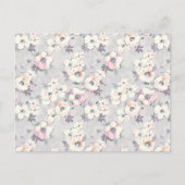 Weichrosa Wasserfarbmuster Feiertagspostkarte (Vorderseite)