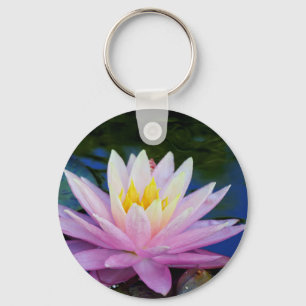 Weichrosa Wasserlilie Schlüsselanhänger