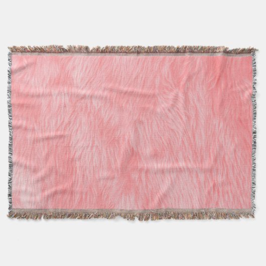 Weichrosa Wolle Fur Textur Decke (Vorderseite)