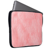 Weichrosa Wolle Fur Textur Laptopschutzhülle (Vorne Rechts)