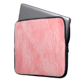 Weichrosa Wolle Fur Textur Laptopschutzhülle (Vorderseite Links)