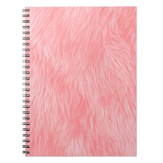 Weichrosa Wolle Fur Textur Notizblock (Vorderseite)