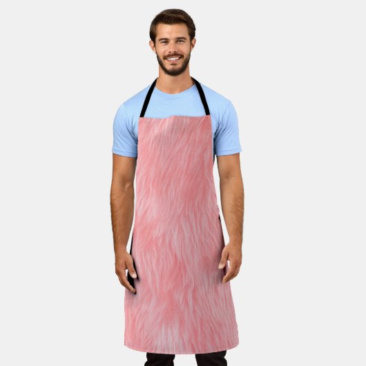 Weichrosa Wolle Fur Textur Schürze (Getragen)