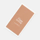 Weichschokolade Braun Geburtstag Serviette (Ecke)