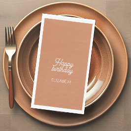 Weichschokolade Braun Geburtstag Serviette