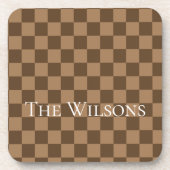 Weichschokoladenquadrate Getränkeuntersetzer (Vorderseite)