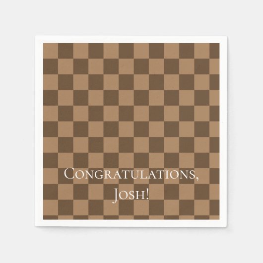 Weichschokoladenquadrate Serviette (Vorderseite)