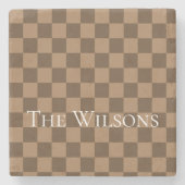 Weichschokoladenquadrate Steinuntersetzer (Vorderseite)