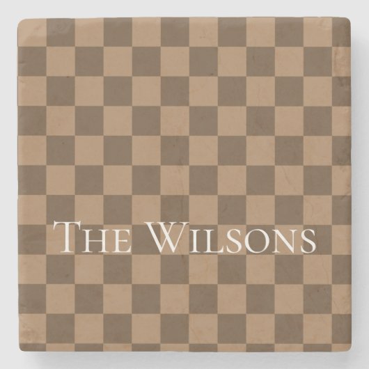 Weichschokoladenquadrate Steinuntersetzer (Vorderseite)