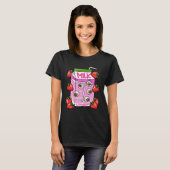Weichtcore-Ästhetik Japanische Erdbeermilch Box E T-Shirt (Vorne ganz)