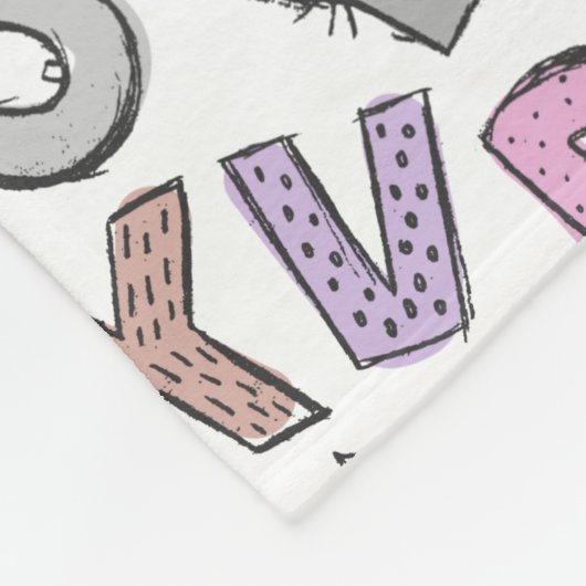 Weichteil-Doodle-Buchstaben Fleecedecke (Ecke)