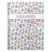 Weichteil-Doodle-Buchstaben Notizblock (Vorderseite)