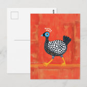 Weichteil, Gepunktete Guinea Postkarte (Vorne/Hinten)