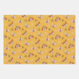 Weichteil gezogene Motten bohisches Muster Geschenkpapier Set