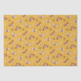 Weichteil gezogene Motten bohisches Muster Seidenpapier