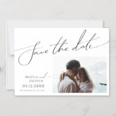 Weichteil minimales Skript Save the Date horizonta Magneteinladung (Vorderseite)