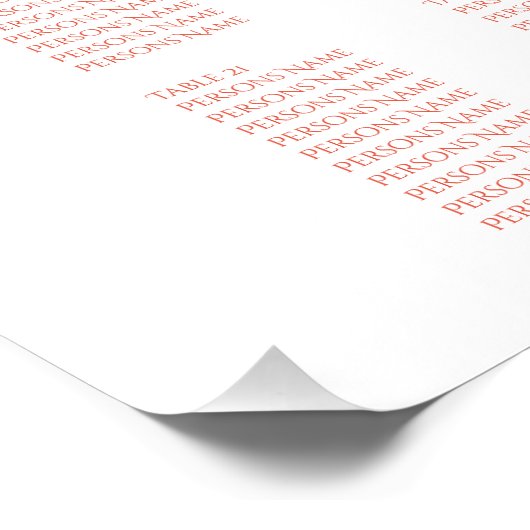 Weichteil Orange Red Blüh Chart (Ecke)