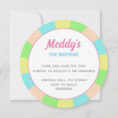 Weichteil pastellfarbenes Retro-Foto Einladung (Vorderseite)