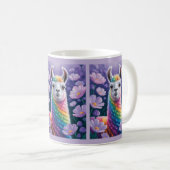 Weichteil-Regenbogen-Lama-Malerei Kaffeetasse (VorderseiteRechts)