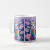 Weichteil-Regenbogen-Lama-Malerei Kaffeetasse (Vorderseite Links)