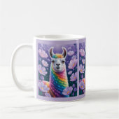 Weichteil-Regenbogen-Lama-Malerei Kaffeetasse (Links)