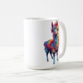 Weichteil-Regenbogen-Lama-Malerei Kaffeetasse (VorderseiteRechts)