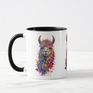 Weichteil-Regenbogen-Lama-Malerei Tasse