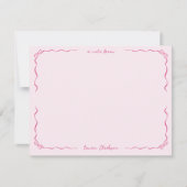 Weichteil rosa Border Note Card Mitteilungskarte (Vorderseite)
