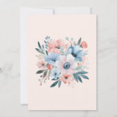 Weichteil-Wildblume-Rahmen-Brautparty Einladung (Rückseite)