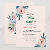 Weichteil-Wildblume-Rahmen-Brautparty Einladung (Vorne/Hinten)
