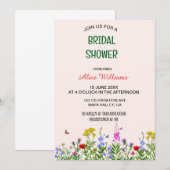 Weichteil-Wildblume-Rahmen-Brautparty Einladung (Vorne/Hinten)