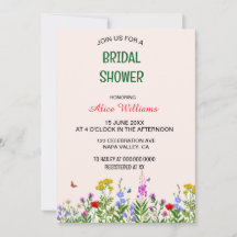 Weichteil-Wildblume-Rahmen-Brautparty