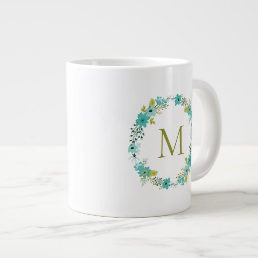 Weichteilblutdruckmonogramm Jumbo-Tasse (Vorderseite Rechts)