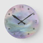 Weichteile | Dreamy Mled Rainbow Mottle Runde Wanduhr (Vorderseite)