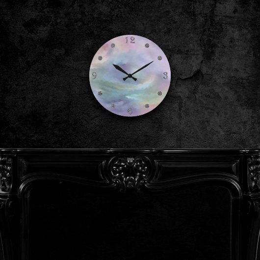 Weichteile | Dreamy Mled Rainbow Mottle Runde Wanduhr