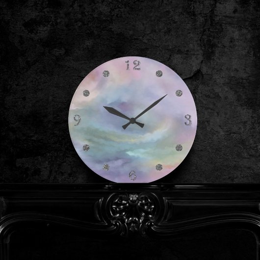 Weichteile | Dreamy Mled Rainbow Mottle Runde Wanduhr