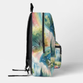 Weichteile Rainbow Earth Fantasy Scene Bedruckter Rucksack (Links)